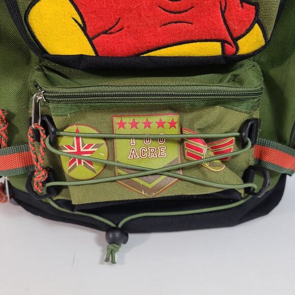 Vintage Pooh 100 Acre Backpack Green Military Look 15.5\